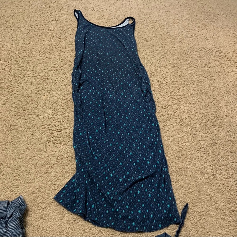 Blue tank tops maternity dress